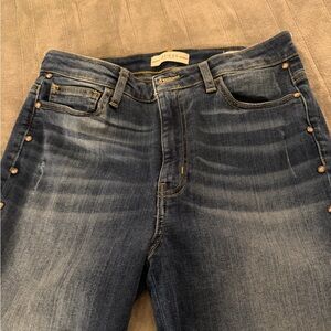 Guess Dark Blue Skinny Jeans diamante studs